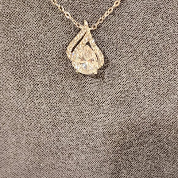 Brand New!! NADRI| Double Gum drop Pendant|Cubic Zirconia|Crystal Necklace - Picture 3 of 9